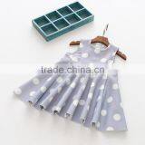 Wholesale Sweet Style Polka Dots Sleeveless Children Girl Cotton Dress thumbnail-1