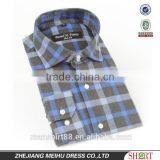 2016 100% Cotton High Quality Blue Color Fitted Flannel Shirts for Men thumbnail-1
