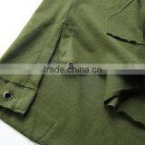 Cotton Short Sleeve Hoodie Army Greem t Shirt Men for Resale thumbnail-6