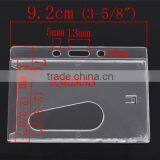 Cheap Wholesale Clear Horizontal Hard Plastic ID Card Badge Holder thumbnail-3