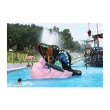 Multicolored Small Fiberglass Kids Butterfly Water Pool Slides Customized