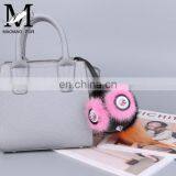 Fashionable High Quality Bag Charm Owl Keychains Luxury Car Keychains Pendant of Mink Fur thumbnail-6
