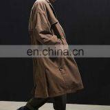 Fashion Winter Style Button Pocket Plain Loose Long Oversized Coat thumbnail-3