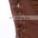Steampunk Sleeveless Crop-top With Synthetic Leather thumbnail-4
