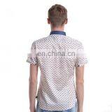 T-MSS536 Summer Mens Double Collar Button Up Flower Printed Shirts thumbnail-2