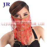 Tribal Indian Women Beaded Belly Dance Face Veil Accessory P-9015# thumbnail-2