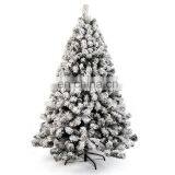 2017 New Big Size Tall Snowing White Christmas Tree Decorations Frosted Snow Artificial Christmas Trees Wholesale China thumbnail-1
