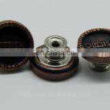 China Factory 15mm High Class Zinc Alloy Button for Garment