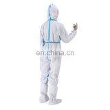 Medical Use Clinic Nursing Hospital Doctor Safety PPE Protectively Coverall Disposable Protection Suit With Hood thumbnail-4