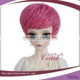 Short Cute Pink Synthetic Fiber Bob Doll Wigs thumbnail-1