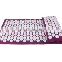 Round Shape Private Label Cotton Canvas Plastic Acupressure Spike Mat thumbnail-3
