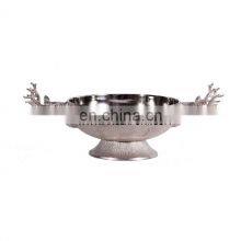 Round Metal Shiny Deer Handle Ice Bucket thumbnail-1