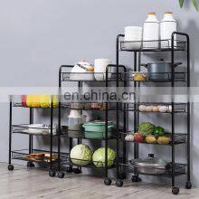 Hot Sales 4 Layers Kitchen Shelves Storage Kitchen Organizer Storage Trolley 2021 Kitchen Storage thumbnail-4
