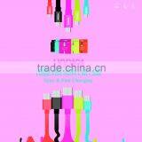 Newest Jabees High Quality Tangle-free 2-in-1 Flact Cable Micro USB Cable thumbnail-6