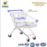 EU Style Zinc Plated Hand Unfolding Supermarket Trolley thumbnail-4