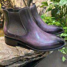 Chelsea Men's And Women's Boots Martin Boots Tide Shoes All-Match Short Boots Leather Spring High-Top Set Feet Leather Shoes British Style thumbnail-3