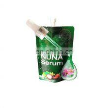 China Manufacturer Custom Cosmetic Foil Sachet Cream Sample Packaging Bag Shaped Spout Pouch thumbnail-1