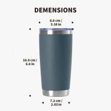 20 oz Stainless Steel Mug Cups Vacuum Insulated Tumbler thumbnail-3