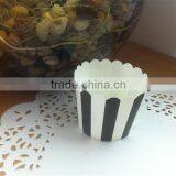 Colourful Stripe Paper Baking Cups Muffin Cases Cupcake Liners Greaseproof Black thumbnail-2
