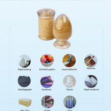 Factory Direct Supply Pearl Bone Glue Good Adhesive Animal Hide Glue Industrial Gelatin for Paintball thumbnail-3