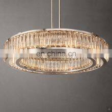 Modern Hanging Lamp Lighting Led Decorative Ring Brass Chandelier Ceiling Light Bedroom Living Dining Room Table thumbnail-2