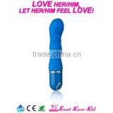 Blue Insertable Vibrator CE&RoHS Healthy Soft Silicone Waterproof Vagina Vibrator Sex Toy for Woman thumbnail-1