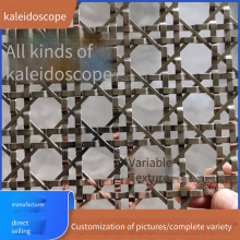 Antiqued Jujube-red and Bronze-colored Partitions, Black, Gray, Red and Blue Metal Woven Decorative Nets, Decorative Patterns Like Pimpled Surface, Zigzag, Square and Grid thumbnail-4