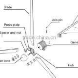 1kw Horizontal Wind Turbine Permanent Magnet Generator/electric Generating Windmills for Sale thumbnail-6