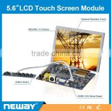 high quality 4-wires resistive touch 5.6 inch skd car monitor