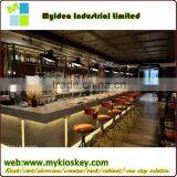 White Glass Modern Reception Counter Led Light Bar Counter thumbnail-4