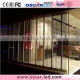 Outdoor Full Color XR 16H Led Rgb Wall Glass Panel Soft Transparent Glass Led Display thumbnail-5