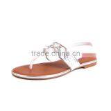 Hot Sale Ladies Diamond Peep Toe Beach Flat Sandals Wholesale Fashion Promotion Lady Sandals thumbnail-2