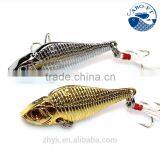 2016 Wholesale Fast Sink 5cm 12.5g Golden Silver VIB Flash Fishing Bait thumbnail-1