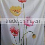 100% Polyester Flower Printed bathroom window curtain