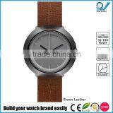 Brushed Black Case Stainless Steel Japan Miyota Movement 3ATM Water Resistant Grey Nylon Strap Watch thumbnail-4