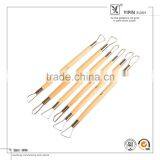 6Pcs Wooden Handle Clay Sculpture Knife Carving Tool Pottery Tools