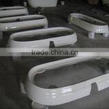 Long Roll Top Double Slipper Bath With Plinth BLACK thumbnail-6