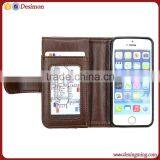 China Supplier Cover With Credit Card Leather Phone Case for Iphone5 i5
