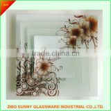 Decal square tempered glass printed plate