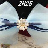 Summer Blue Chiffon Ribbon Fashion Hair Bow Designs Accessories thumbnail-2