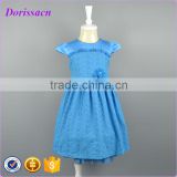 high quality best blue kids beautiful model dresses girl dress of 9 years old