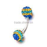 Colorful Crystal Full-jewelled Unique Charming Eyebrow Rings Body Piercing Jewelry thumbnail-1
