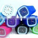 NEW HOT SELLING Square Jelly Quartz Wrist Bracelet Sports Unisex Silicone LED Watch 12colors Choose