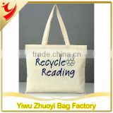 Natural Cotton Tote Bags With Hot Transfer White Shopping Bags