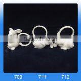 2016 Hot Easter Gift Porcelain Rabbit Napkin Ring for Tableware thumbnail-2