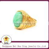 18k New Products 2015 Charm Green Crystal Stone Stainless Steel Rings thumbnail-1