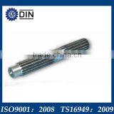 splined gear wheel shaft for agricultural machine