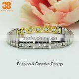 Unique Magnetic Jewelry With Zircon Silver Germanium Bracelet thumbnail-1