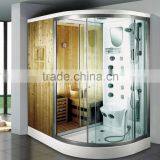 Movable Tempered Glass Shower Door With Mirror Polished Surface Handle thumbnail-2