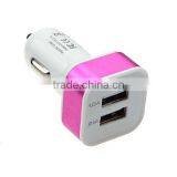 Plastic Material Promotional Gift Dual USB Car Charger thumbnail-1